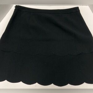 LOFT Black Mini Skirt with Scallop Hem ⭐️Sale 2/$40